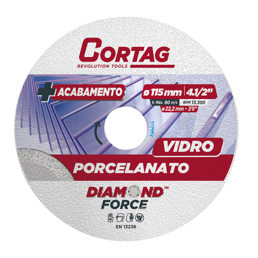 Disco Diamantado Cortag Porcelanato/Vidro 115mm