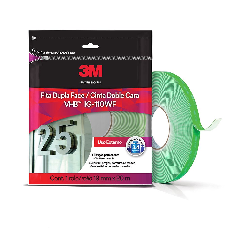 Fita Dupla Face 3m VHB Espuma Externa 19X20m HB004543102