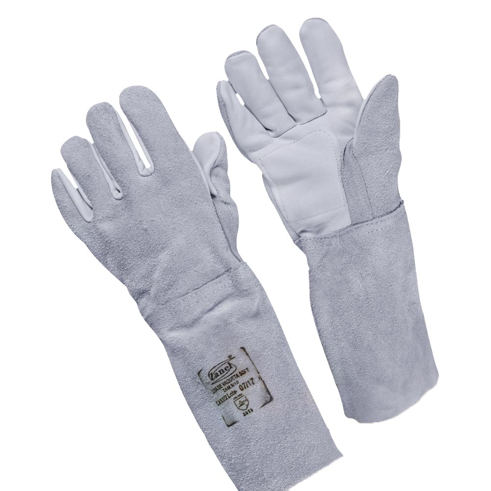 Luva Vaqueta Mista Zanel 20cm Blister VDR-20CRI