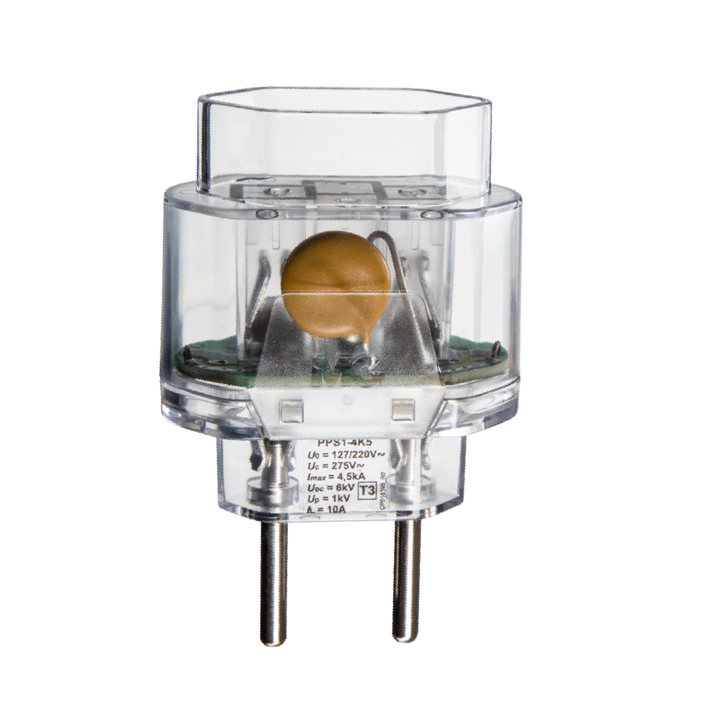 Protetor de Surto Plug-In 2P 10A Margirius Cristal PPS1-4K5