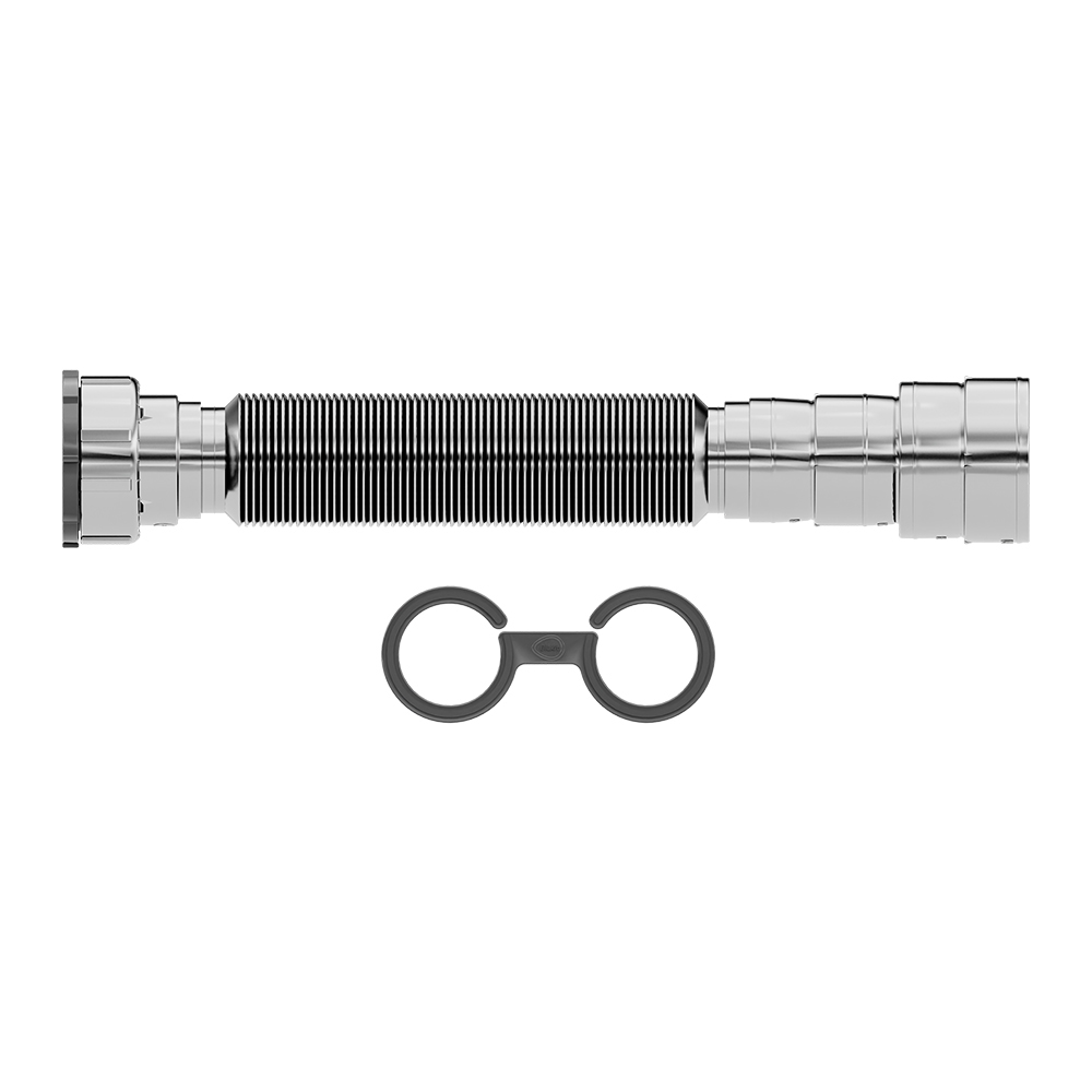 Sifão PVC Flexivel Blukit Cromado Universal Arruela PVC 031105 - 412